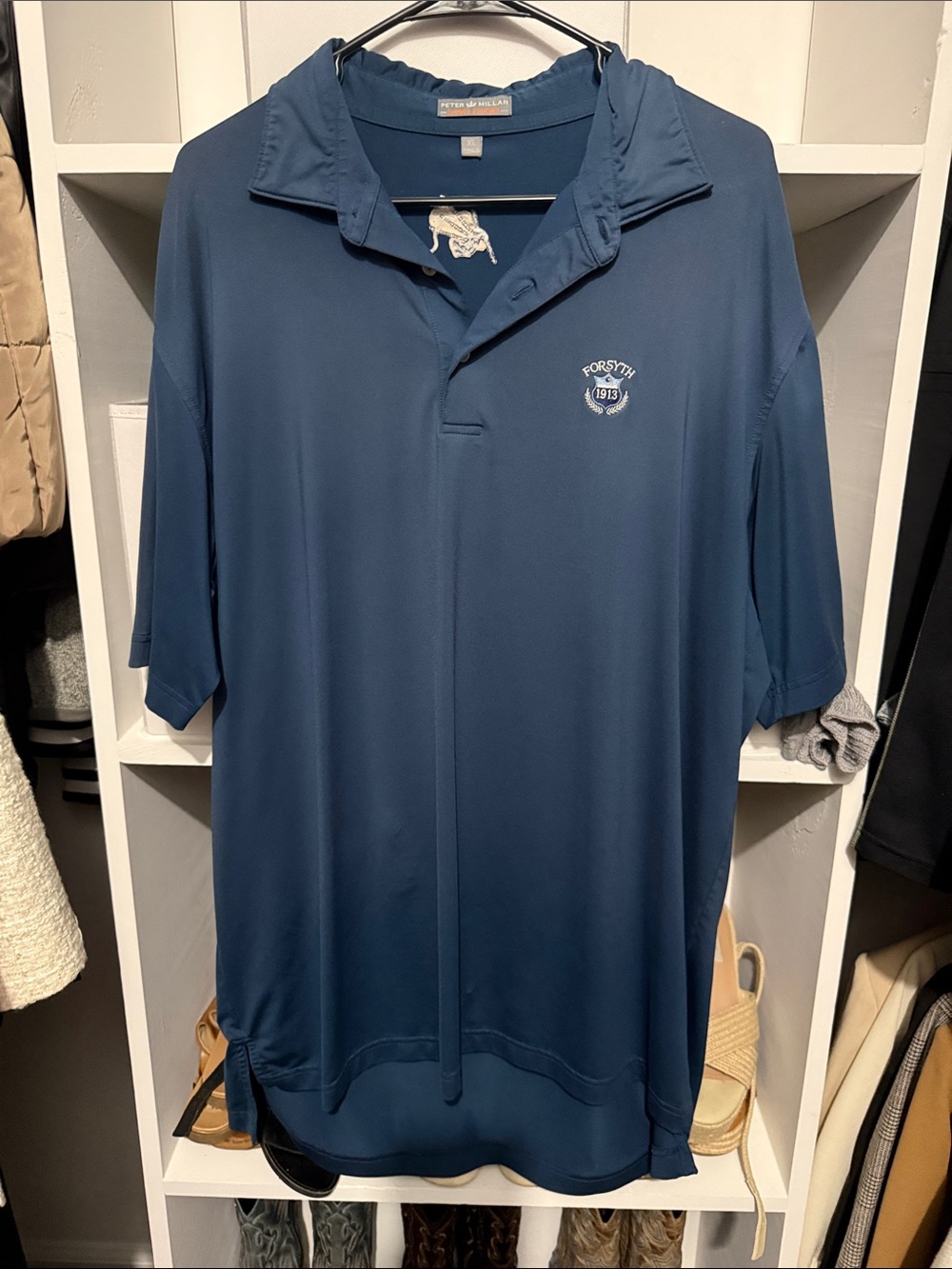 Peter Millar Forsyth Country Club Men’s Navy Blue Golf Polo